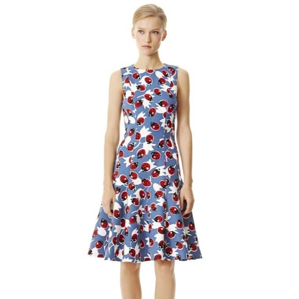 $2295 Carolina Herrera Ladybug Dress US 8 - Picture 1 of 6